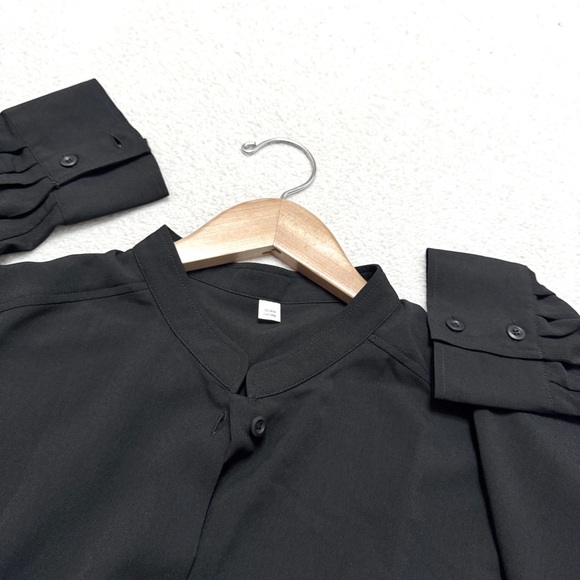 HERMES Uniform Employees Dress Black A-Line Button Down Sz 50 US XL - Picture 8 of 9